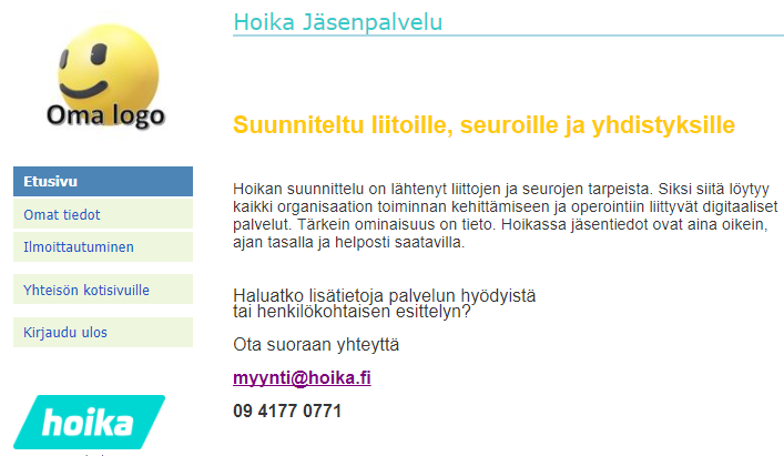 Yhteisön perusasetukset – Hoika